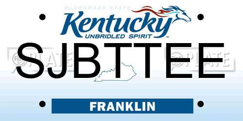 SJBTTEE Kentucky License Plate