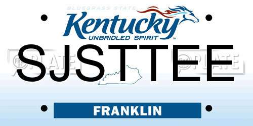 SJSTTEE Kentucky License Plate