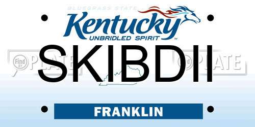SKIBDII Kentucky License Plate