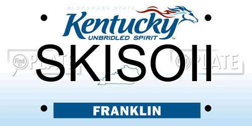 SKISOII Kentucky License Plate