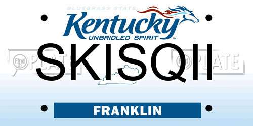 SKISQII Kentucky License Plate