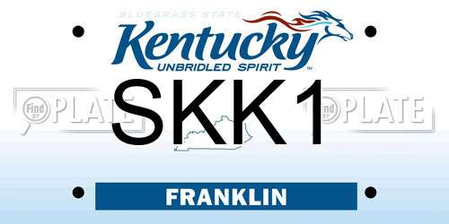 SKK1 Kentucky License Plate