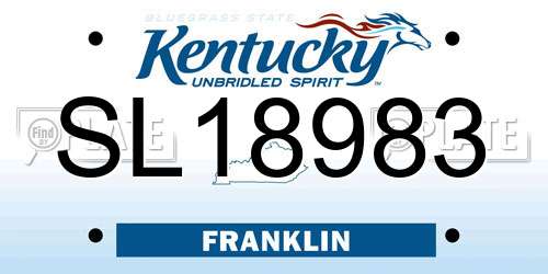 SL18983 Kentucky License Plate