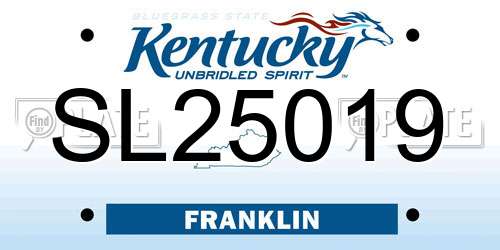 SL25019 Kentucky License Plate