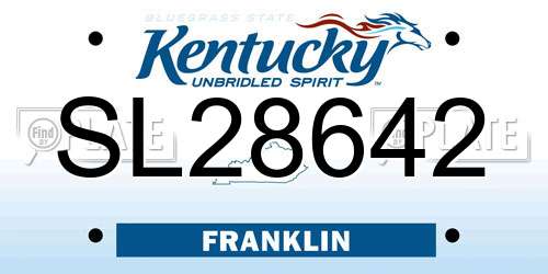 SL28642 Kentucky License Plate