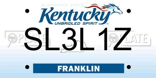 SL3L1Z Kentucky License Plate