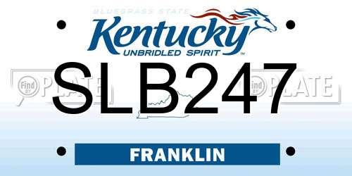 SLB247 Kentucky License Plate