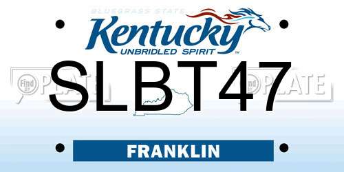 SLBT47 Kentucky License Plate