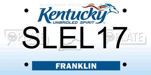 SLEL17 Kentucky License Plate