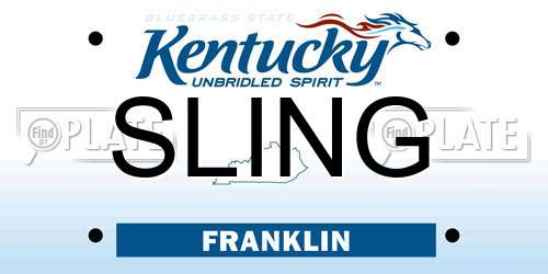 SLING Kentucky License Plate
