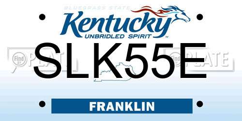 SLK55E Kentucky License Plate
