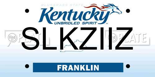 SLKZIIZ Kentucky License Plate