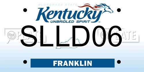 SLLD06 Kentucky License Plate