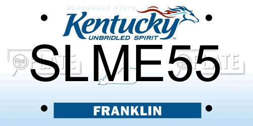 SLME55 Kentucky License Plate