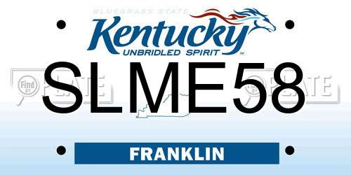 SLME58 Kentucky License Plate
