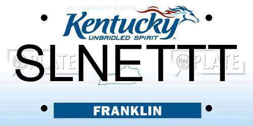 SLNETTT Kentucky License Plate