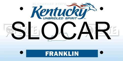 SLOCAR Kentucky License Plate