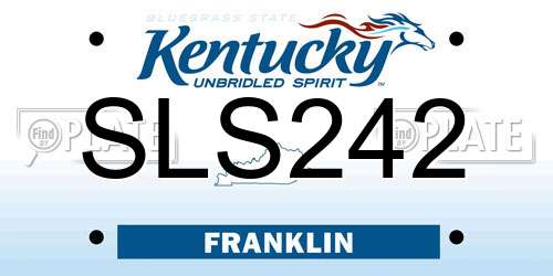 SLS242 Kentucky License Plate