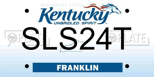 SLS24T Kentucky License Plate