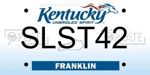 SLST42 Kentucky License Plate