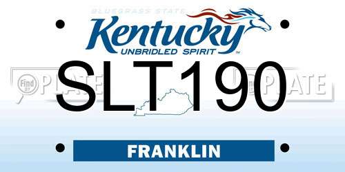SLT190 Kentucky License Plate