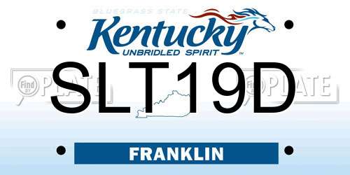 SLT19D Kentucky License Plate