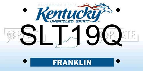 SLT19Q Kentucky License Plate