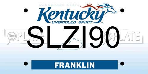 SLZI90 Kentucky License Plate