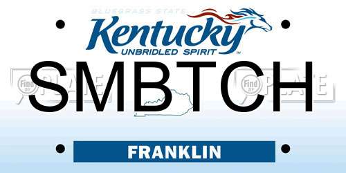 SMBTCH Kentucky License Plate