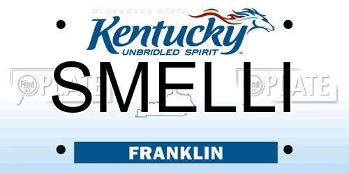 SMELLI Kentucky License Plate