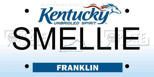 SMELLIE Kentucky License Plate