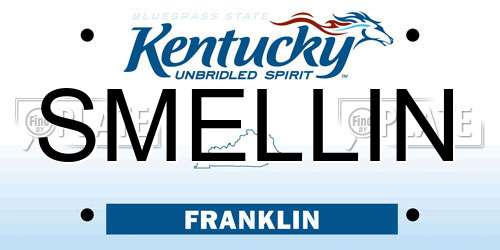 SMELLIN Kentucky License Plate