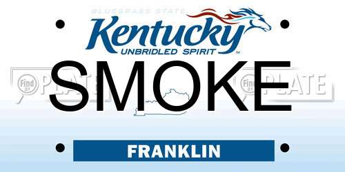 SMOKE Kentucky License Plate