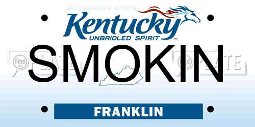 SMOKIN Kentucky License Plate