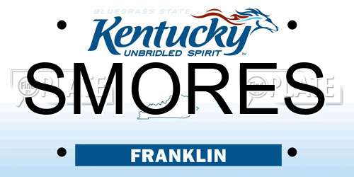 SMORES Kentucky License Plate
