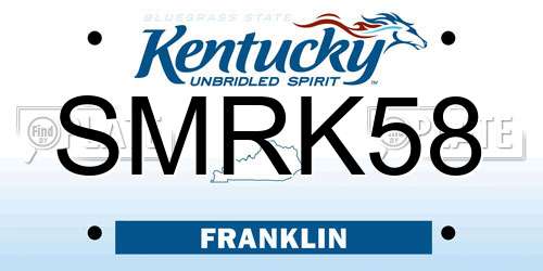 SMRK58 Kentucky License Plate