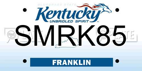 SMRK85 Kentucky License Plate