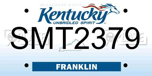 SMT2379 Kentucky License Plate