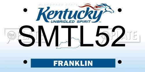 SMTL52 Kentucky License Plate