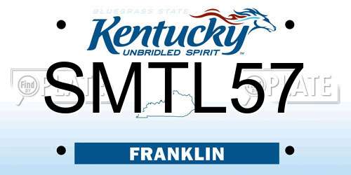 SMTL57 Kentucky License Plate