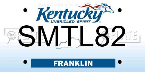 SMTL82 Kentucky License Plate