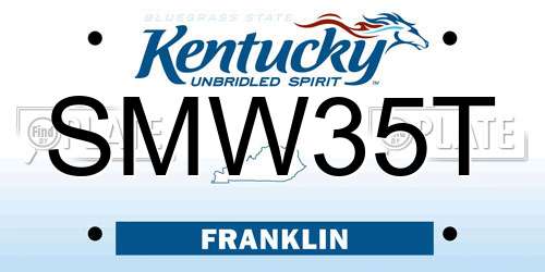 SMW35T Kentucky License Plate