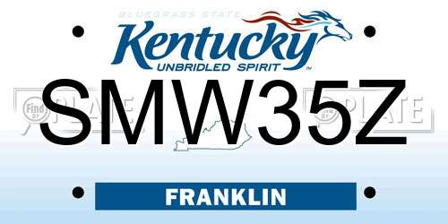 SMW35Z Kentucky License Plate
