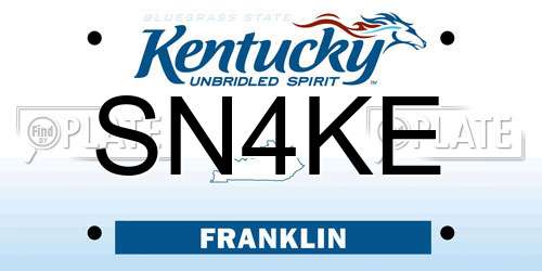 SN4KE Kentucky License Plate