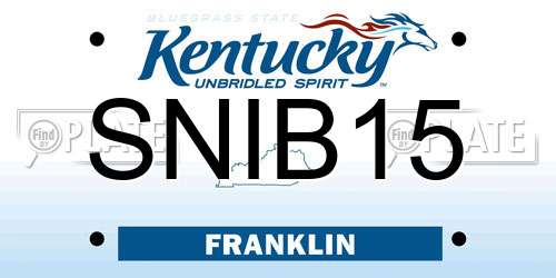 SNIB15 Kentucky License Plate