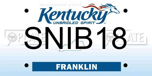 SNIB18 Kentucky License Plate