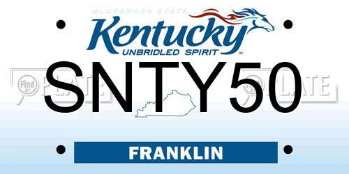 SNTY50 Kentucky License Plate