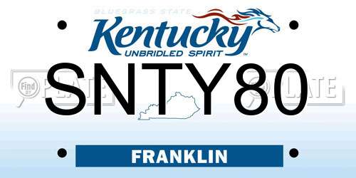 SNTY80 Kentucky License Plate