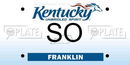 SO Kentucky License Plate