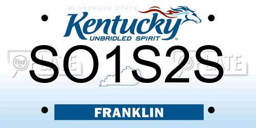 SO1S2S Kentucky License Plate